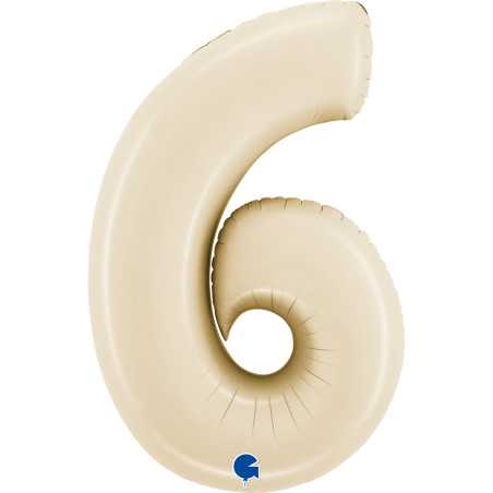 Chiffre 26inch (65cm) - 6 - Satin Crème - Sempertex France
