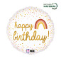 Ballon rond Happy Birthday Boho 18" (45cm)