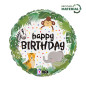 Ballon rond Happy Birthday Jungle 18" (45cm)