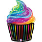 Rainbow Cupcake Balloon 22" (57cm)