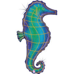 Ballon Hippocampe pailleté 32inch (80cm) - Sempertex France