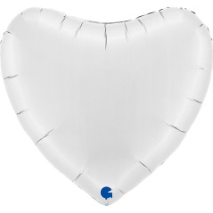 Ballon cœur 36inch (90cm) - Satin White - Sempertex France