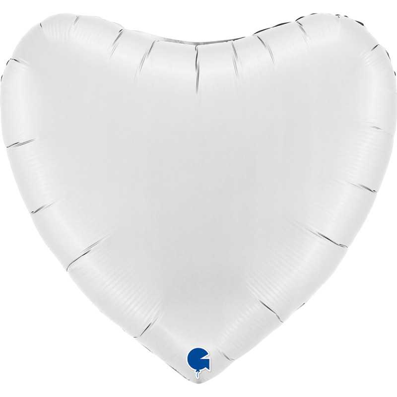 Ballon cœur 36" (90cm) - Satin White