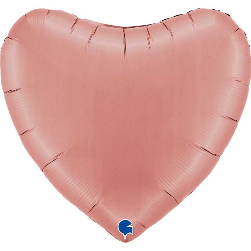 Heart balloon 36" (90cm) - Satin Rose Gold