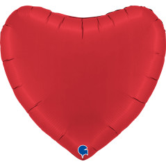 Ballon cœur 36inch (90cm) - Satin Rubin Red - Sempertex France