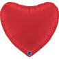 Heart balloon 36" (90cm) - Satin Rubin Red