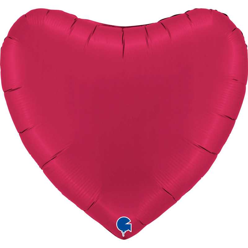 Heart balloon 36" (90cm) - Satin Cherry Heart balloon 36" (90cm) - Satin Cherry