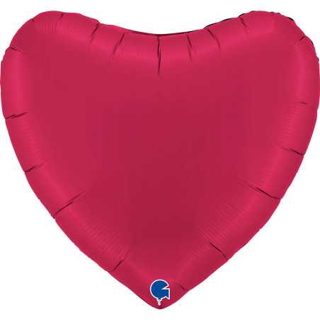 Ballon cœur 36inch (90cm) - Satin Cherry - Sempertex France