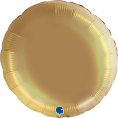 Ballon rond 36inch (90cm) - Holographique Platinium Champagne - Sempertex France