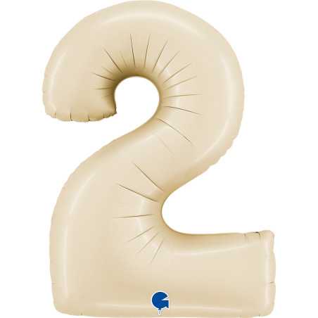 Chiffre 40inch (90cm) - 2 - Satin Crème - Sempertex France