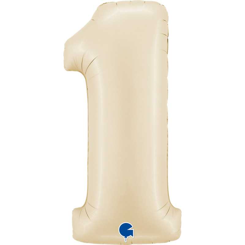Chiffre 40" (90cm) - 1 - Satin Crème