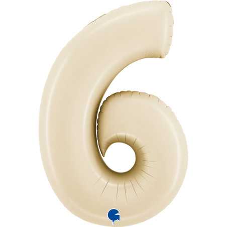 Chiffre 40inch (90cm) - 6 - Satin Crème - Sempertex France