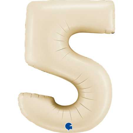 Chiffre 40inch (90cm) - 5 - Satin Crème - Sempertex France