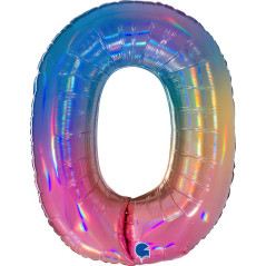 Chiffre 40inch (90cm) - 0 - Rainbow - Sempertex France