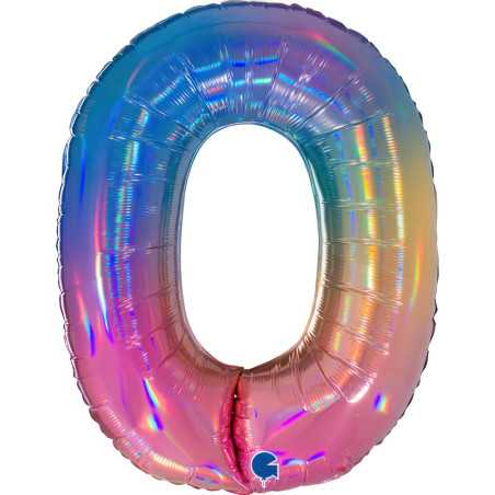 Chiffre 40inch (90cm) - 0 - Rainbow - Sempertex France