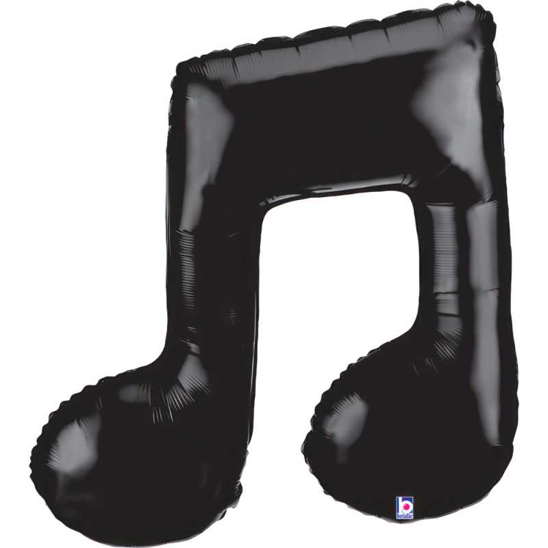 Double Musical Note Balloon - Black 34" (85cm)