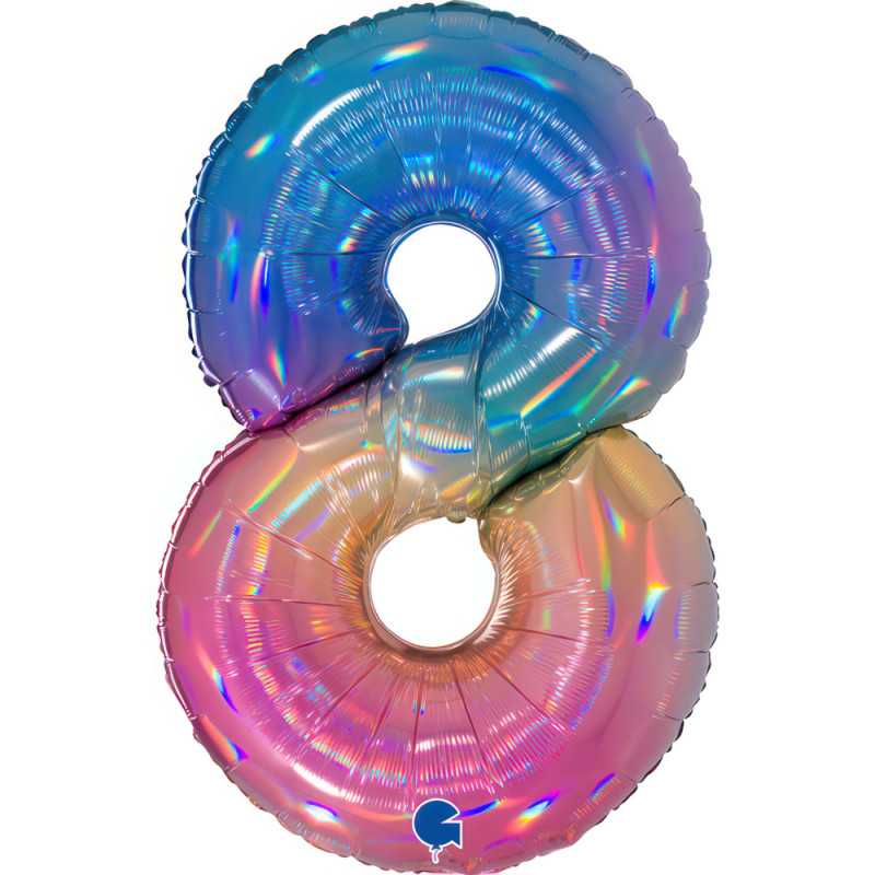 Chiffre 40" (90cm) - 8 -  Rainbow