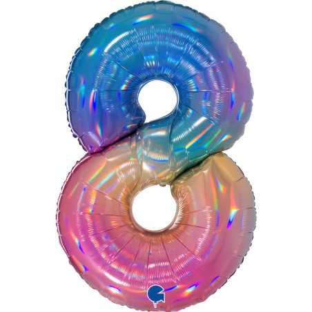 Chiffre 40inch (90cm) - 8 -  Rainbow - Sempertex France