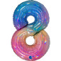 Number 40" (90cm) - 8 - Rainbow