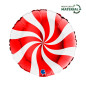Ballon rond Candy Rouge et Blanc 18" (45cm)