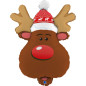 Ballon Tête de renne souriante 27" (67,5cm)