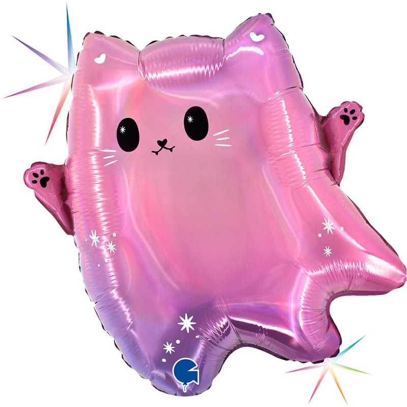 Kawaii Ghost Cat Balloon 18" (45cm) Kawaii Ghost Cat Balloon 18" (45cm)