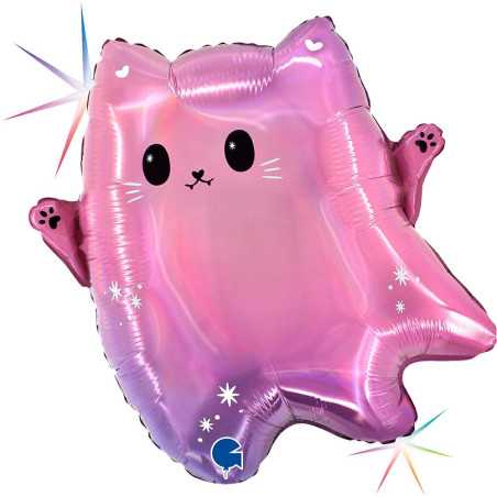 Ballon Chat Fantôme Kawaii 18inch (45cm) - Sempertex France