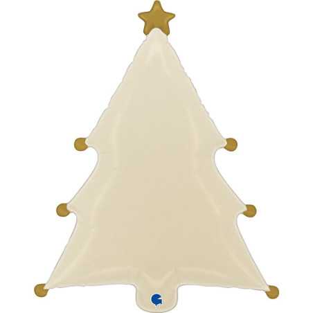 Ballon Sapin de Noël Crème 27 inch (69cm) - Sempertex France