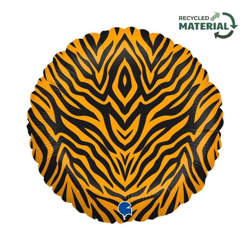 Ballon rond Motif Tigre 18" (45cm)