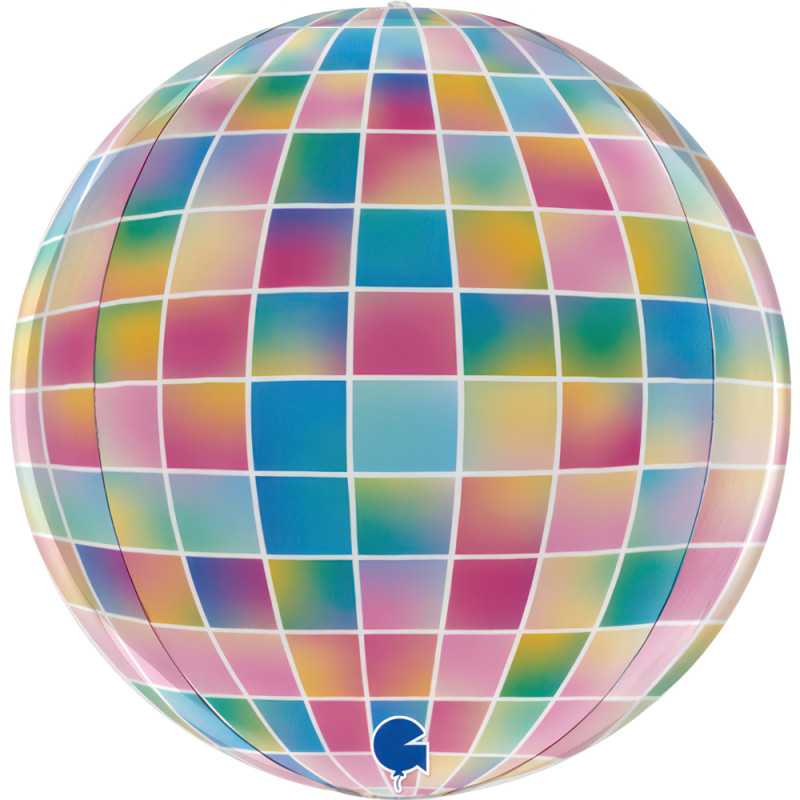 Ballon Boule à facettes colorée  15" ( 38cm)