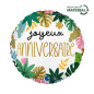 Happy Birthday Tropical Round Balloon 18" (45cm) Happy Birthday Tropical Round Balloon 18" (45cm)