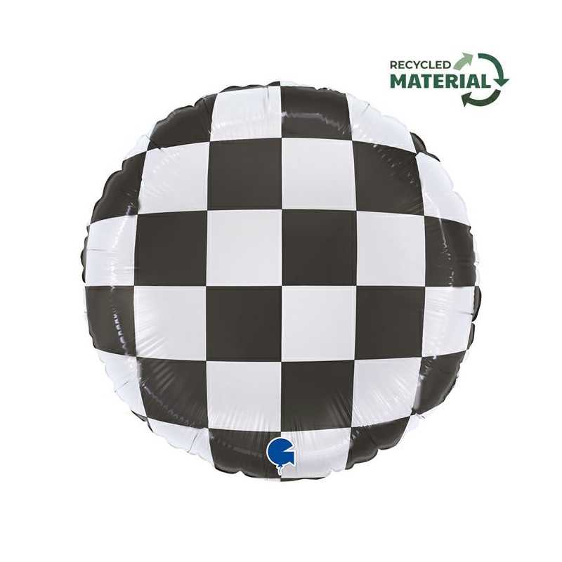 Ballon rond Damier 18" (45cm)