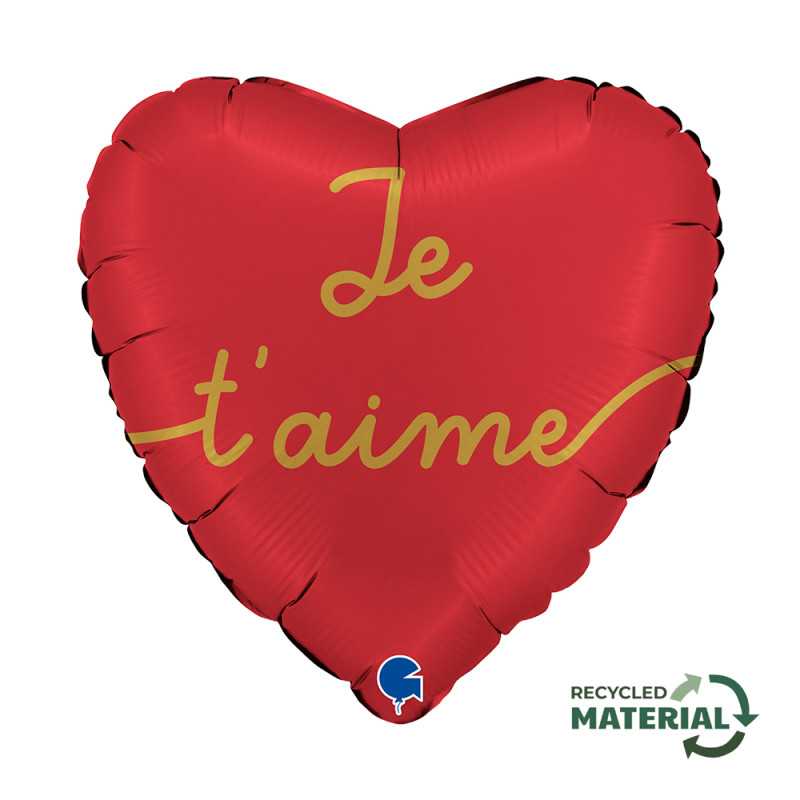 Ballon Cœur Je t'aime mon amour 18" (45cm)