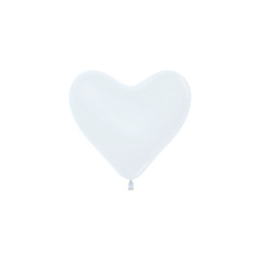 Heart Balloons 6inch (15cm) - Whiite - 005 HRT6005 Sempertex France