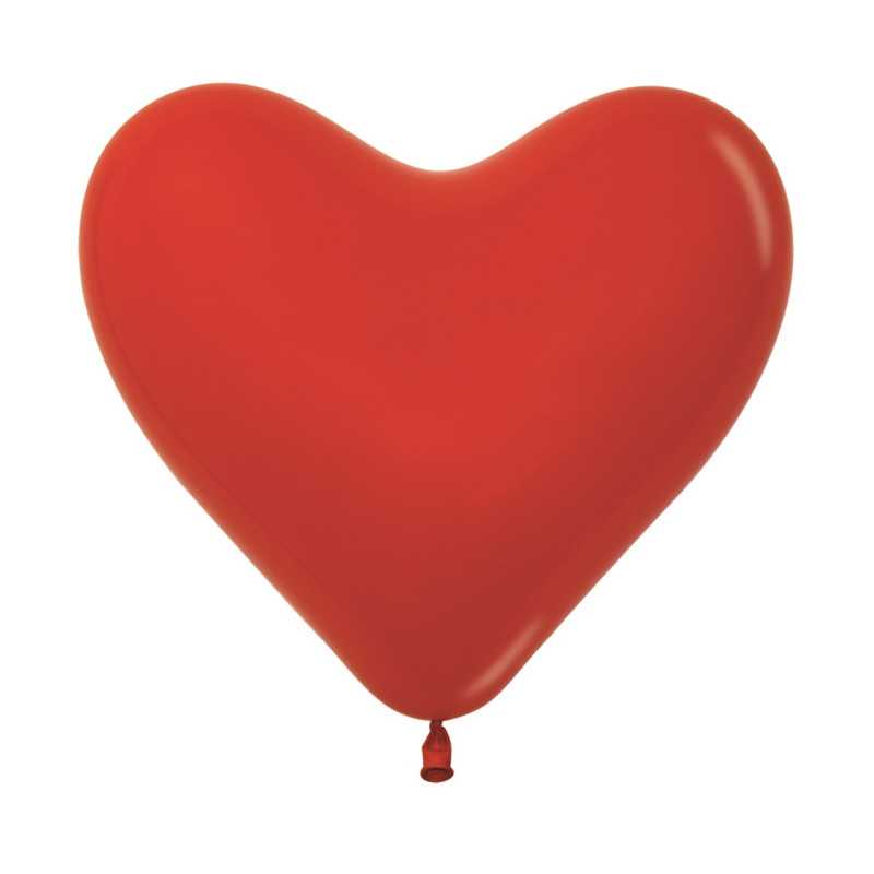 Ballons cœurs 12" (30cm) rouge (Red 015) – 50 Pcs