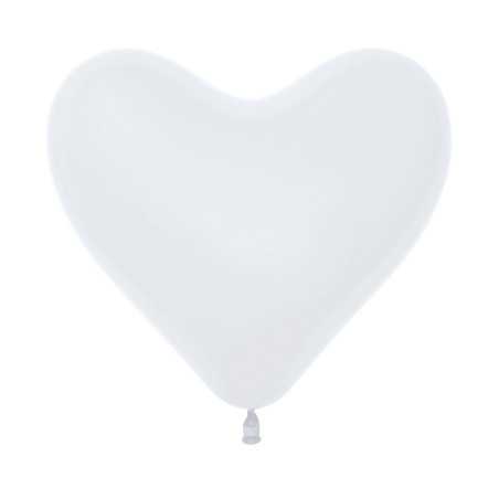 Ballons coeurs 12inch (30cm) - White - 005 HRT12005 Sempertex France