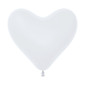Ballons cœurs 12" (30cm) blanc (White 005) – 50 Pcs