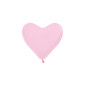Ballons cœurs 6" (15cm) rose clair (Pink 009) – 50 Pcs