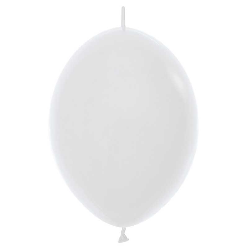 Link-O-Loon Balloons 12" (30cm) white (White 005) – 50 Pcs