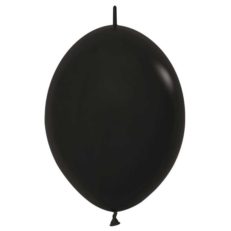 Link-O-Loon Balloons 12" (30cm) black (Black 080) – 50 Pcs