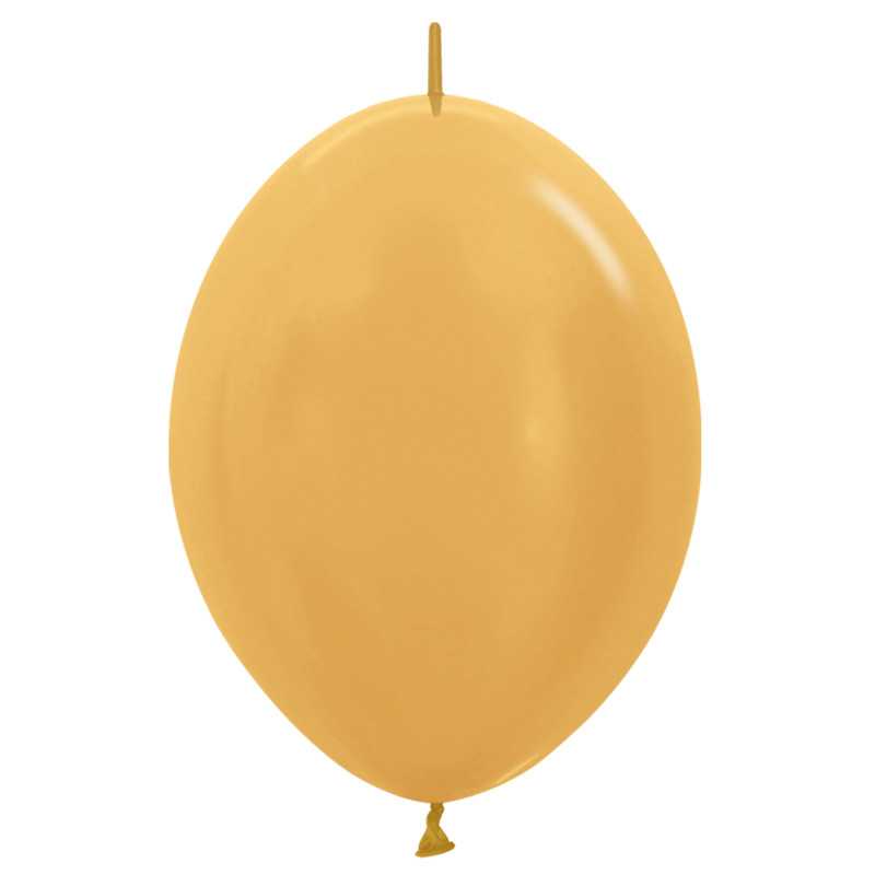 Link-O-Loon Balloons 12" (30cm) metallic gold (Metallic Gold 570) – 50 Pcs