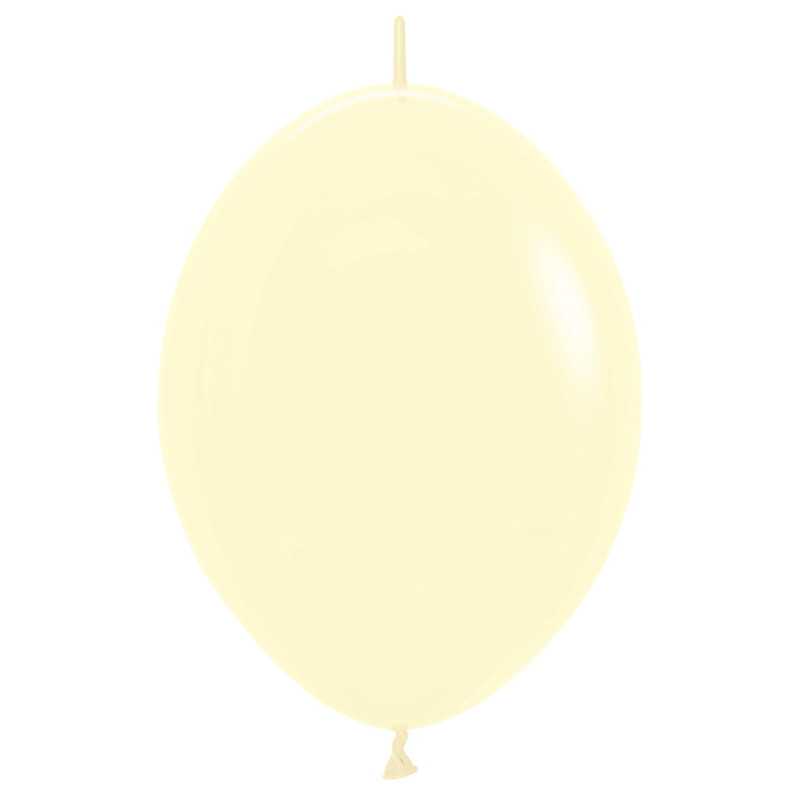 Ballons Link-O-Loon 12" (30cm) jaune pastel mat (Pastel Matte Yellow 620) – 50 P