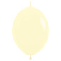 Ballons Link-O-Loon 12" (30cm) jaune pastel mat (Pastel Matte Yellow 620) – 50 P
