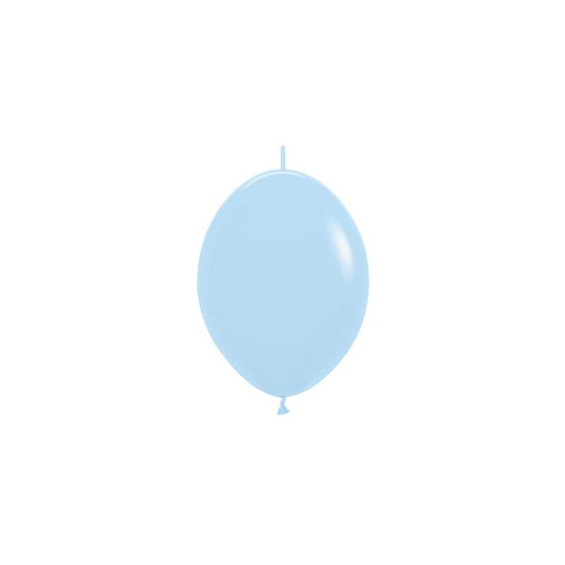 Ballons Link-O-Loon 6" (15cm) bleu pastel mat (Pastel Matte Blue 640) – 50 Pcs