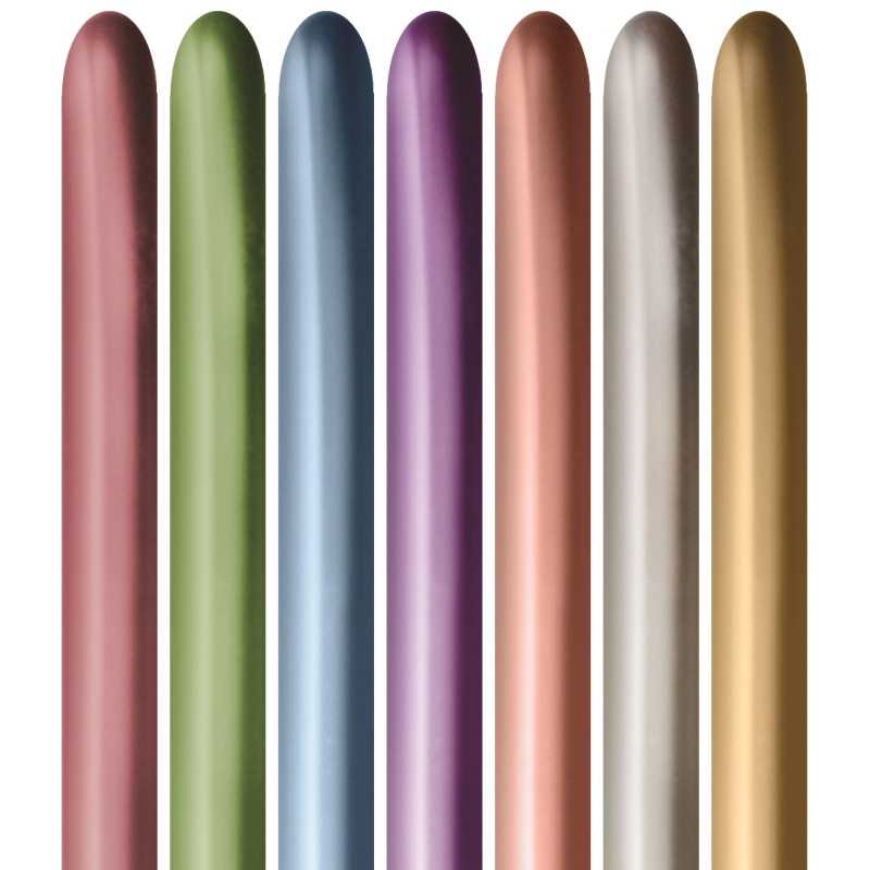 Ballons à sculpter 260 Nozzle Up assortiment  chromé (Reflex 900) – 50 Pcs
