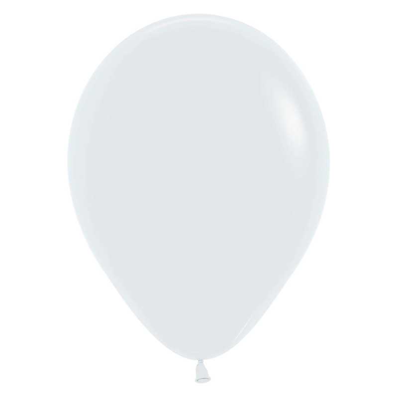 Round balloons 12" (30cm) white (White 005) – 50 Pcs