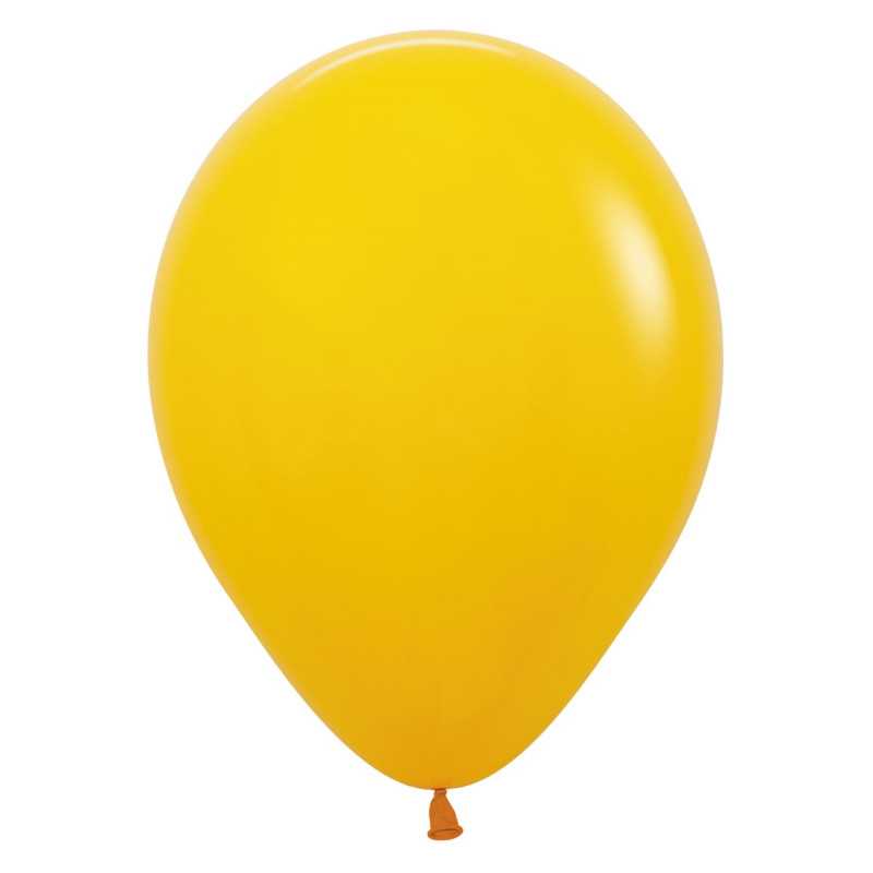 Round balloons 12" (30cm) honey yellow (Honey Yellow 021) – 50 Pcs