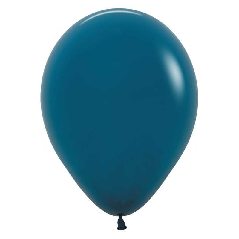 Round balloons 12" (30cm) teal (Deep Teal 035) – 50 Pcs