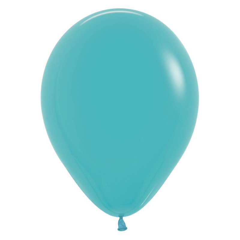 Round balloons 12" (30cm) turquoise blue (Caribbean Blue 038) – 50 Pcs