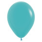 Ballons ronds 12" (30cm) bleu turquoise (Caribbean Blue 038) – 50 Pcs